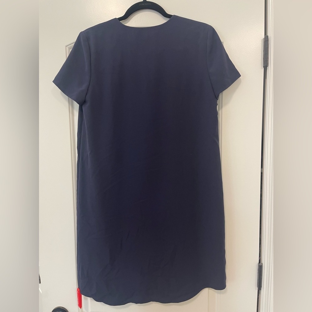 Theory Navy Front Tie T-shirt Dress - Picture 5 of 5
